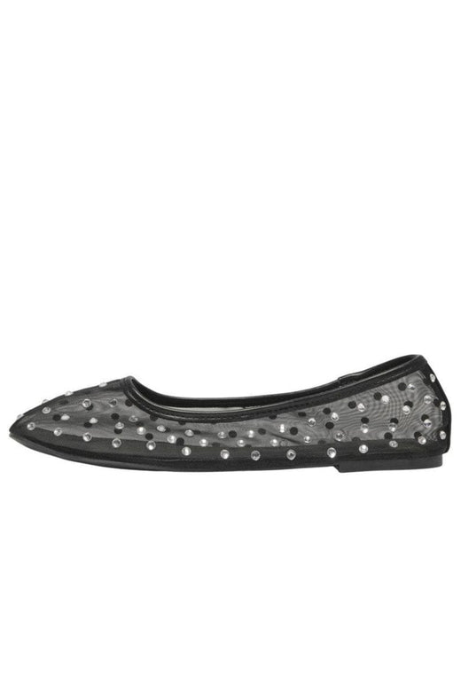Only Shoes - Onlakira-4 Mesh Studs Ballarina - 4842595 Black
