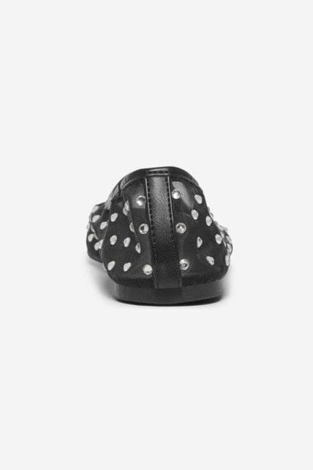 Only Shoes - Onlakira-4 Mesh Studs Ballarina - 4842595 Black