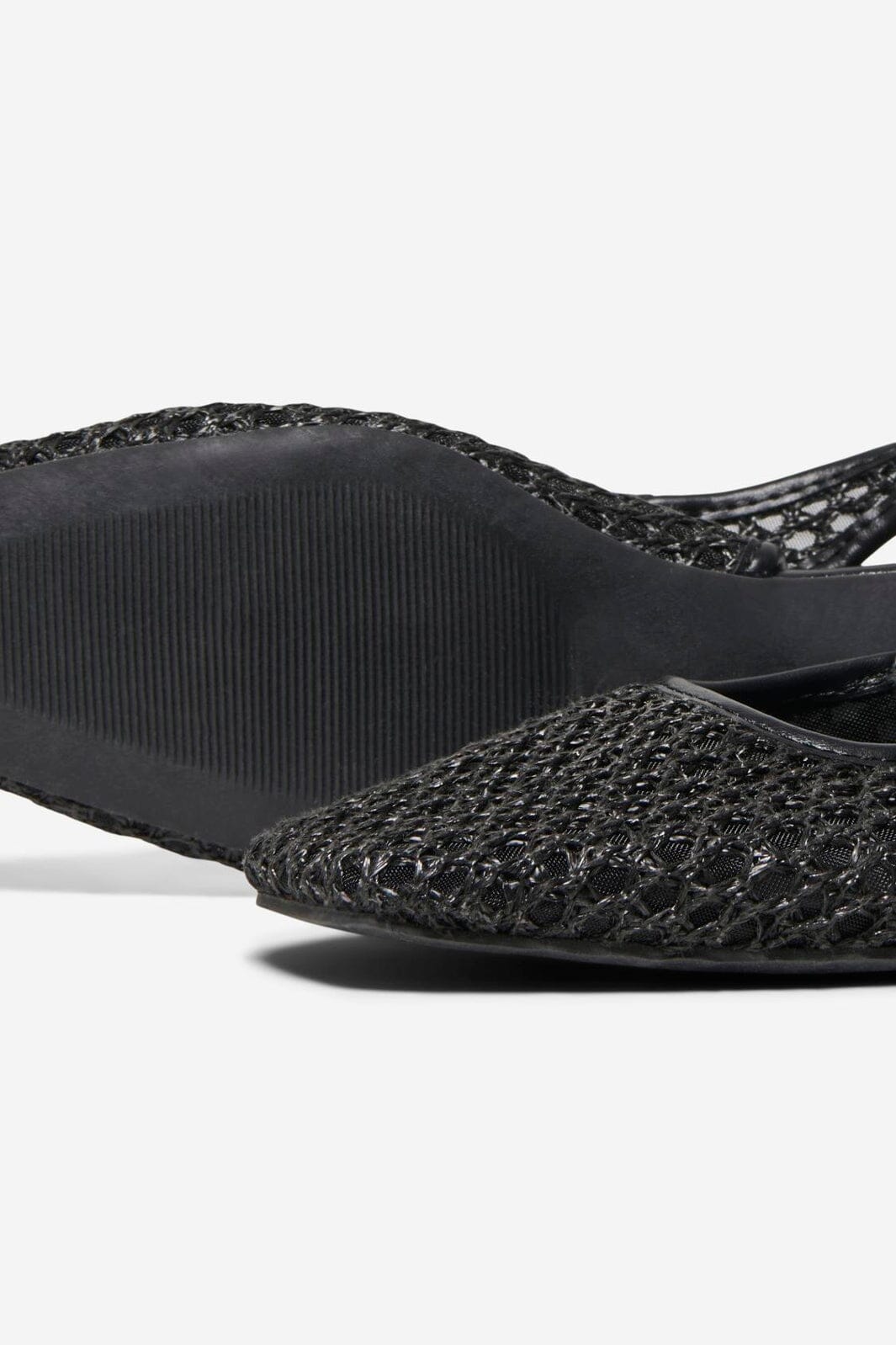 Only Shoes - Onlakira-7 Woven Slingback Ballerina - 4958761 Black