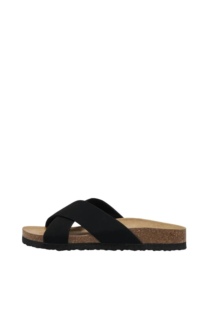 Only Shoes - Onlmaxi Madison-1 Cross Pu Nubuck - 4588127 Black Sandaler 