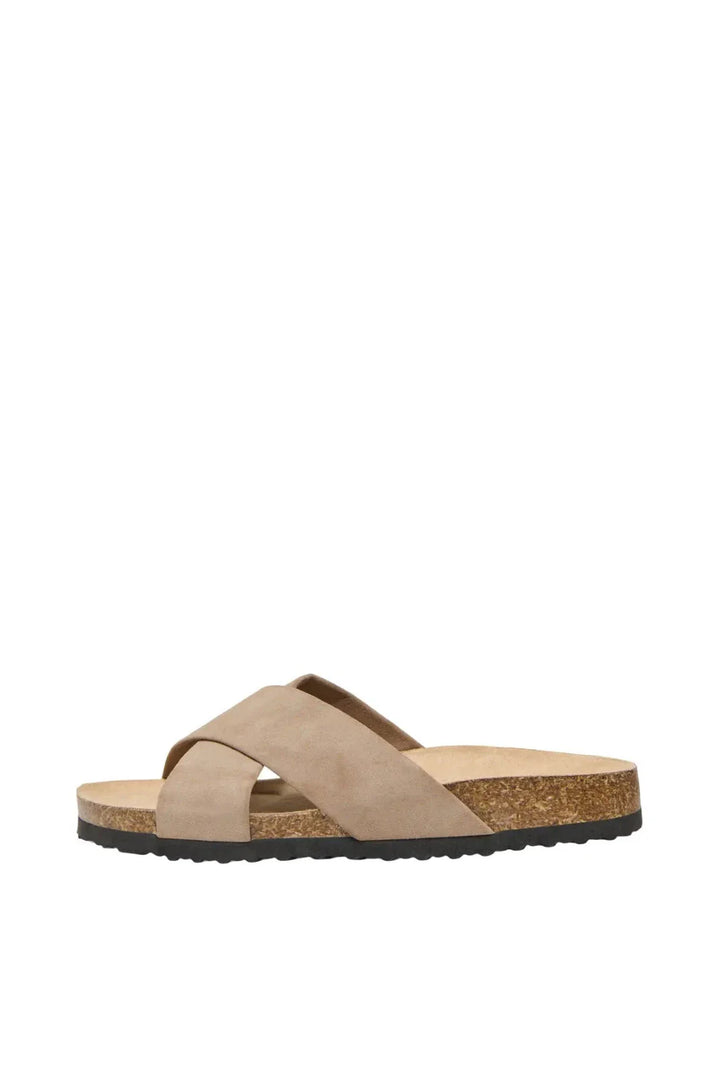 Only Shoes - Onlmaxi Madison-1 Cross Pu Nubuck - 4788983 Taupe Gray Sandaler 