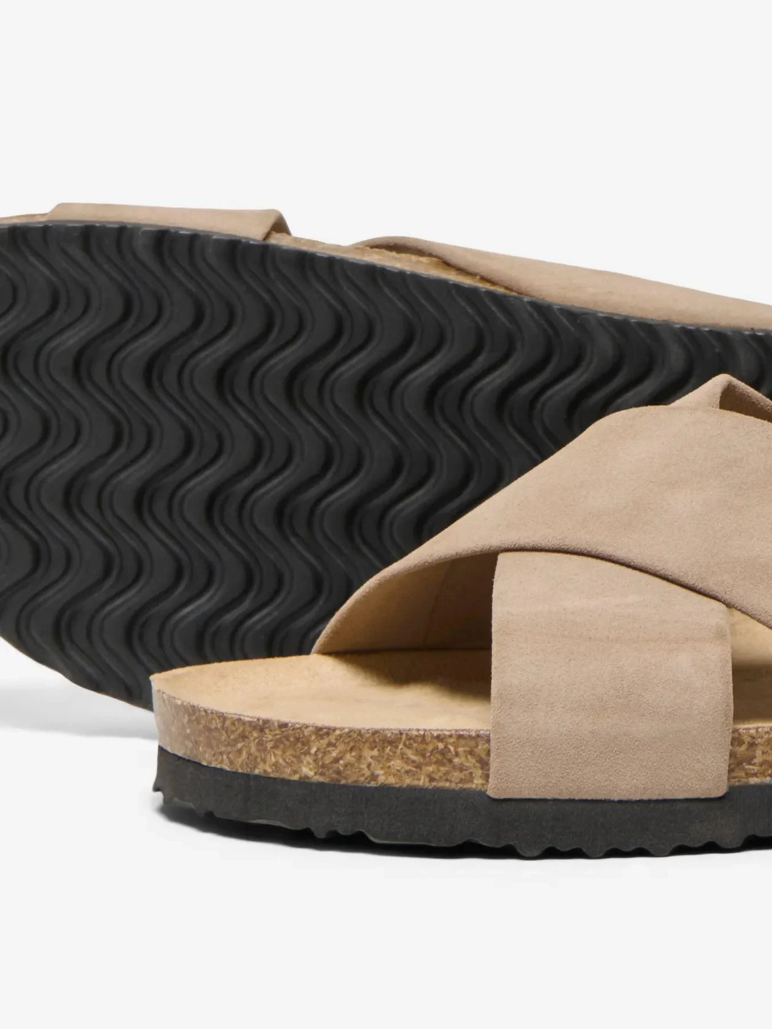 Only Shoes - Onlmaxi Madison-1 Cross Pu Nubuck - 4788983 Taupe Gray Sandaler 