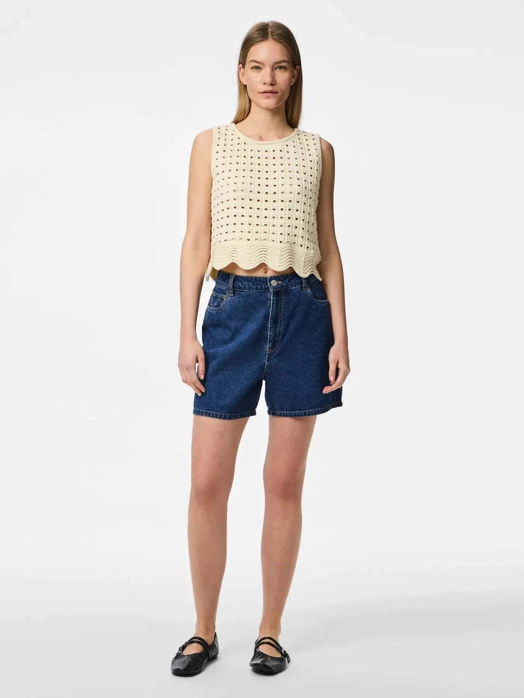 Pieces - Pcabbi Shorts - 4632583 Medium Blue Denim Shorts 