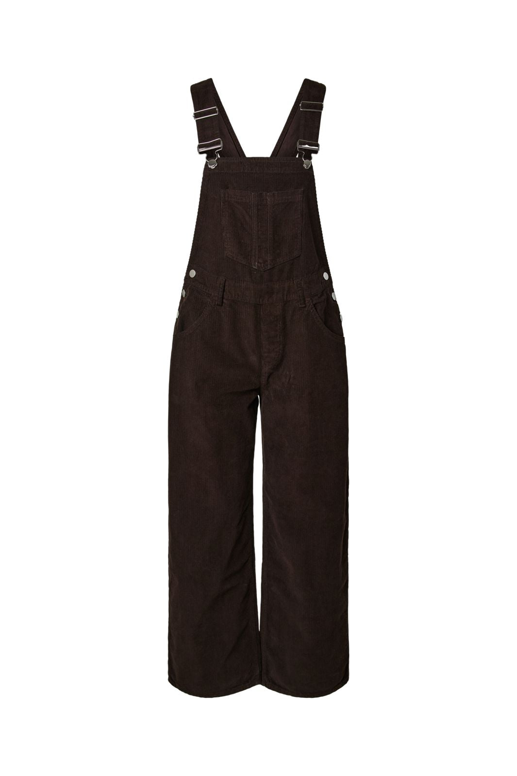Pieces - Pcaia Corduroy Dungaree - 5191661 Ganache