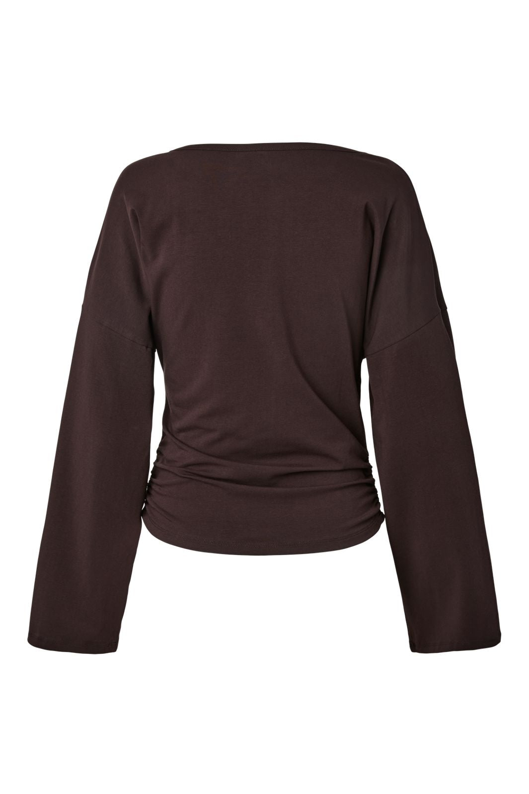 Pieces - Pcalli Ls V-Neck Top - 5235927 Chocolate Plum