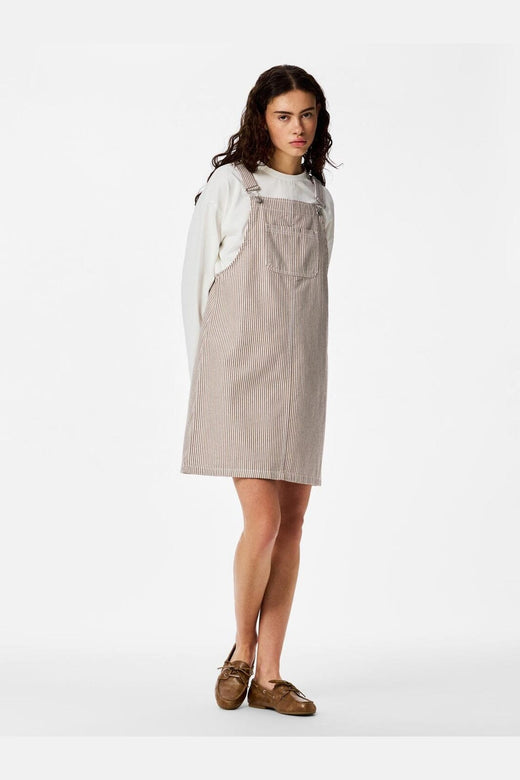 Pieces - Pcallo Dungaree Dress Fsy - 5105504 Greige Cloud Dancer