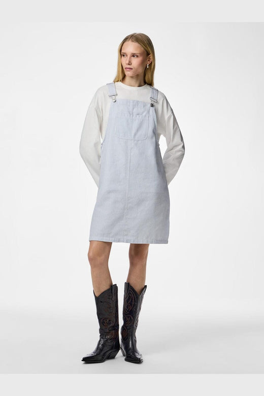 Pieces - Pcallo Dungaree Dress Fsy - 5105505 Cashmere Blue Cloud Dancer