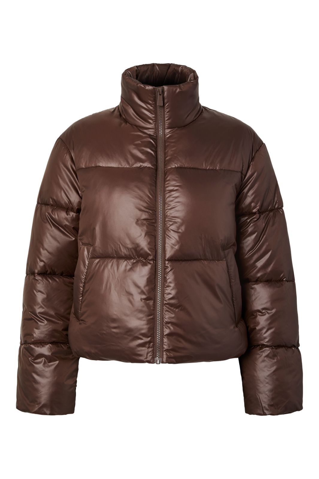 Pieces - Pcamilia Short Puffer Jacket Pwp - 5091098 Hot Fudge