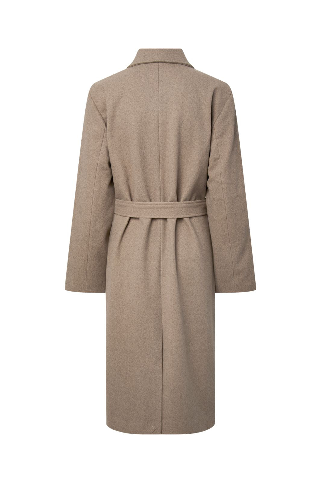 Pieces - Pcaya Long Coat - 5050603 Greige Melange