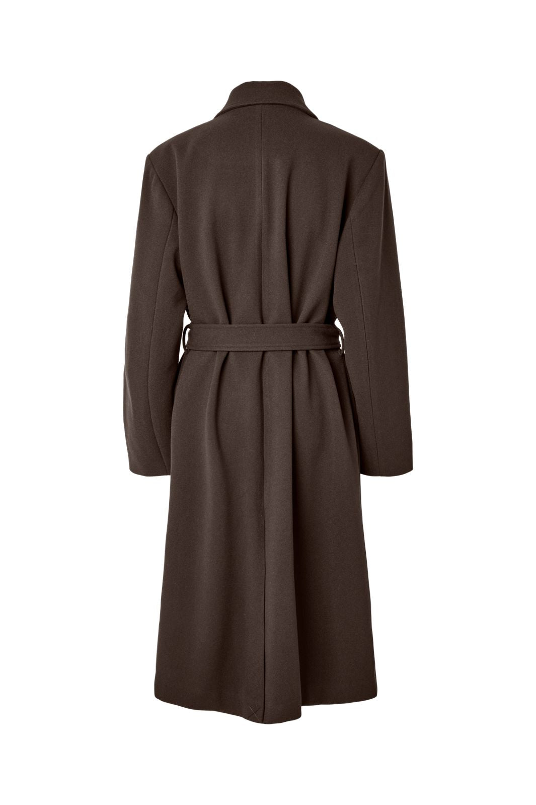Pieces - Pcaya Long Coat - 5102327 Hot Fudge