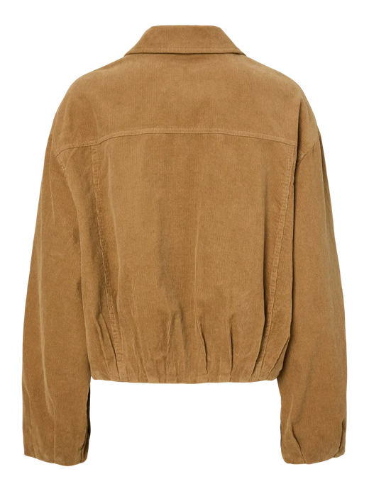 Pieces - Pcbabett Corderoy Denim Bomber - 4930898 Travertine Jakker 