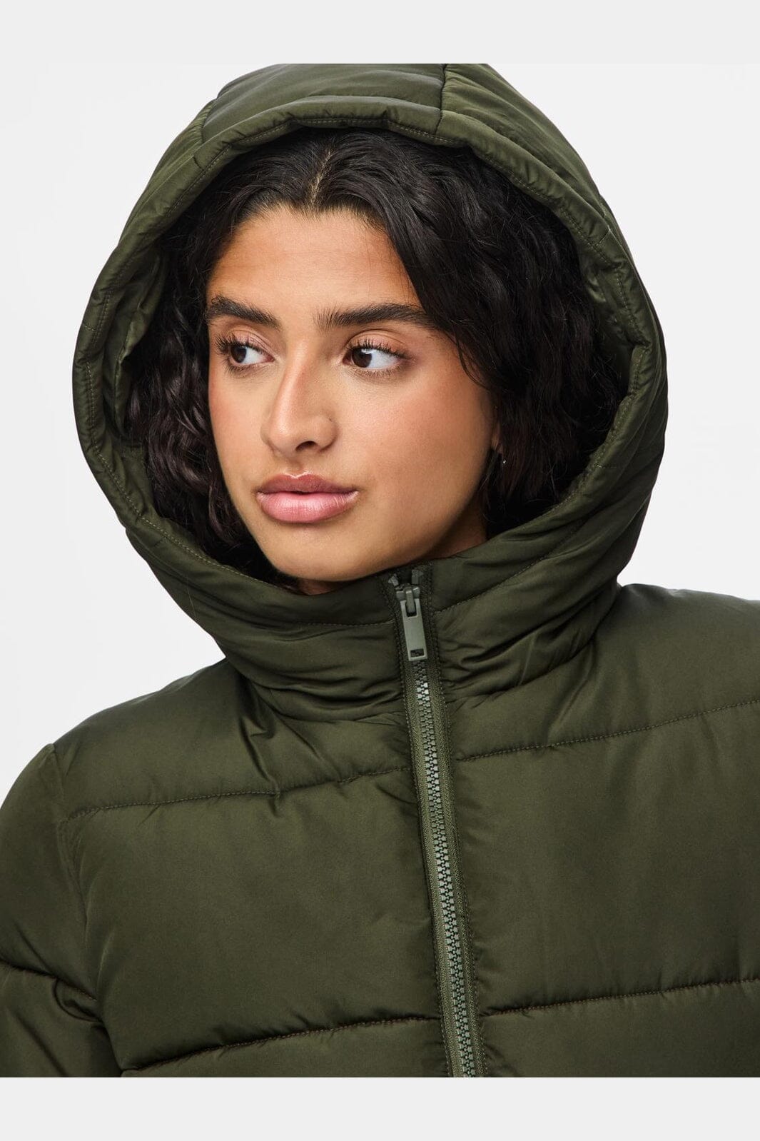 Pieces - Pcbee New Short Puffer Jacket - 4634267 Forest Night