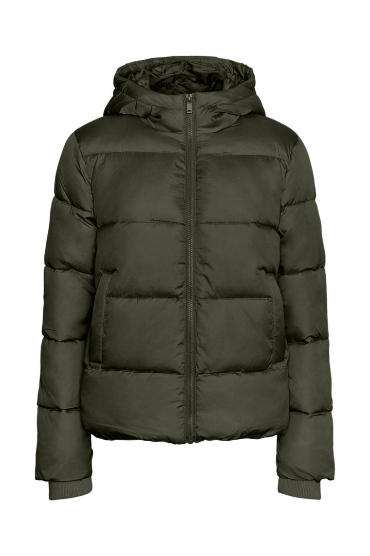 Pieces - Pcbee New Short Puffer Jacket - 4634267 Forest Night