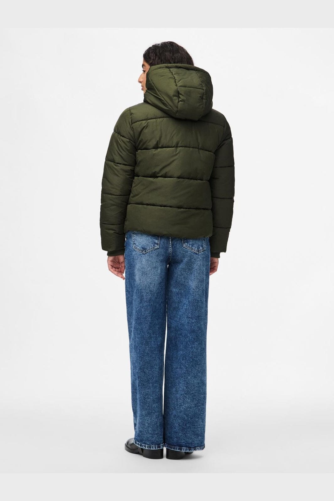 Pieces - Pcbee New Short Puffer Jacket - 4634267 Forest Night