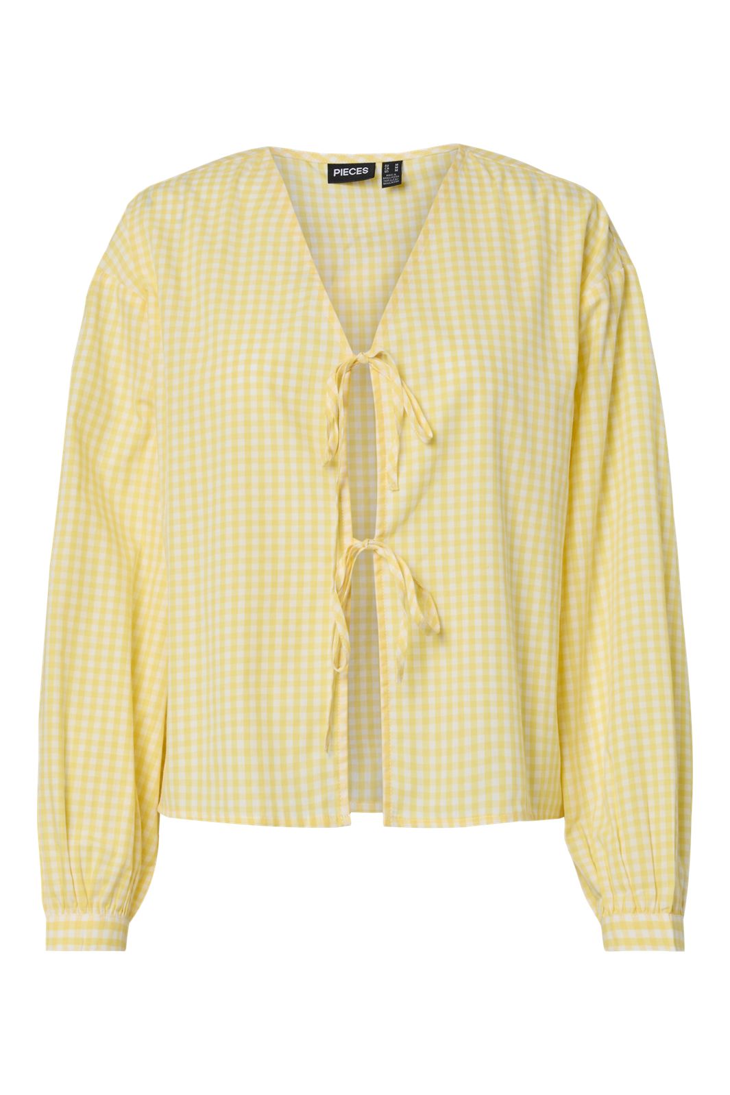 Pieces - Pcbibby Ls Binding Top - 5008820 Lemon Drop Cloud Dancer