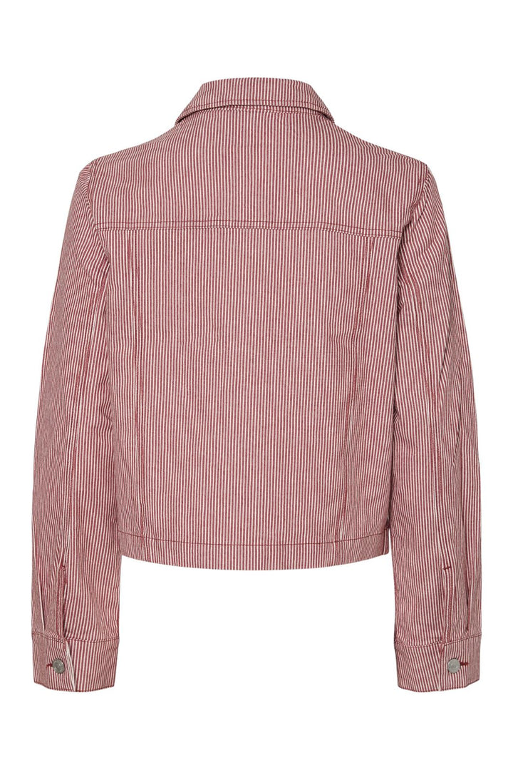 Pieces - Pcbillo Denim Jacket - 4746454 Chili Oil Cloud Dancer