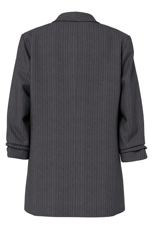 Pieces - Pcbosella 3/4 Pinstripe Blazer - 4813134 Magnet Cloud Dancer Pinstripe