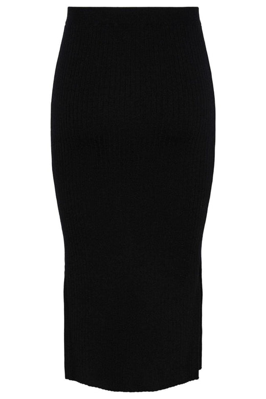Pieces - Pccrista Midi Knit Skirt - 4350291 Black Nederdele 