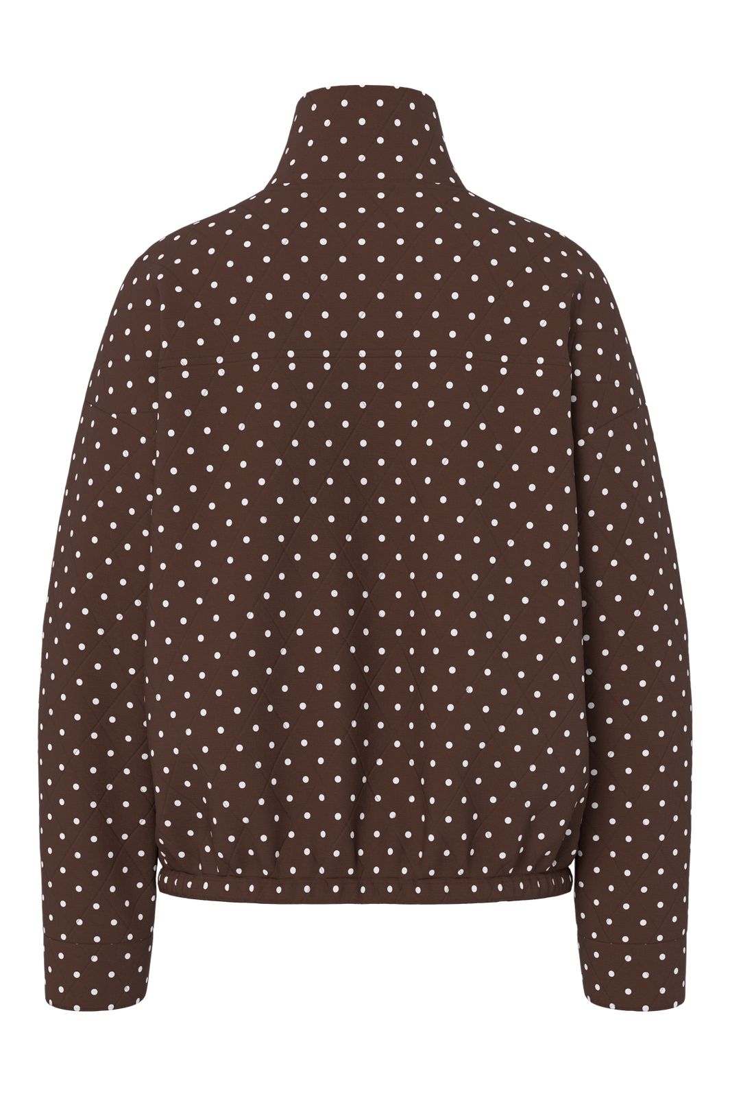 Pieces - Pcfamilla Quilted Bomber Jacket - 5080983 Chicory Coffee Dots