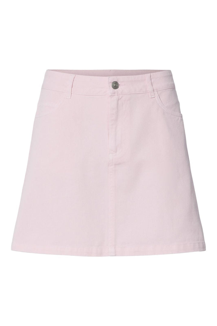 Pieces - Pcflora A-Shape Denim Skirt Fsy - 4807563 Pink-A-Boo