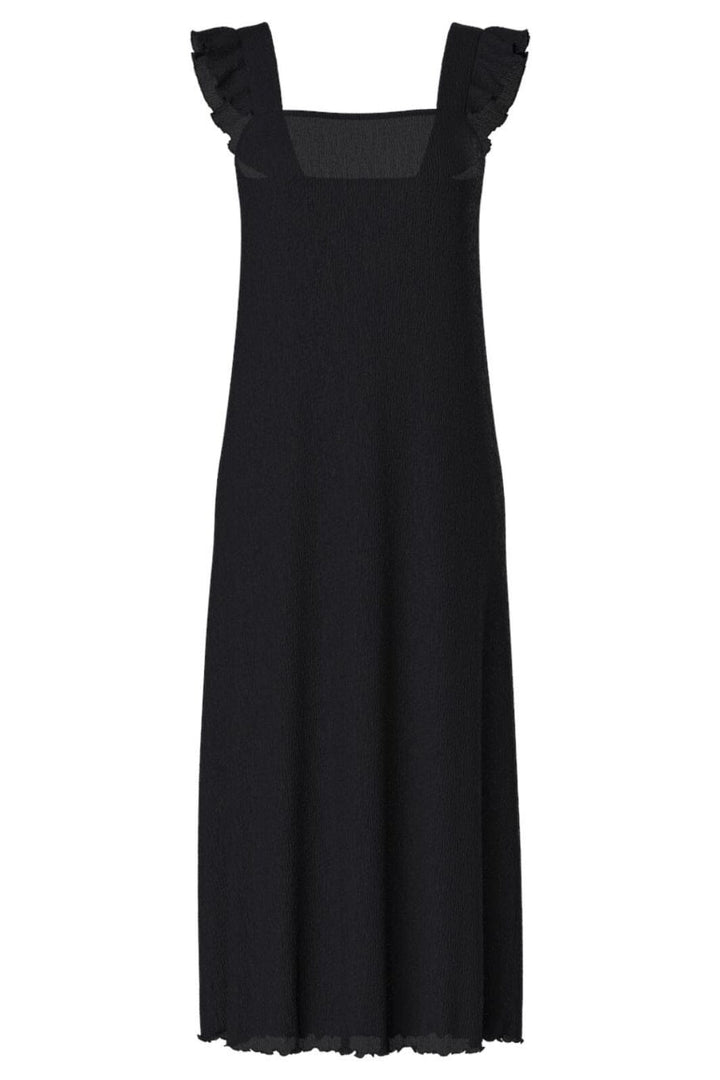 Pieces - Pcflora Strap Flounce Dress - 4699187 Black Kjoler 