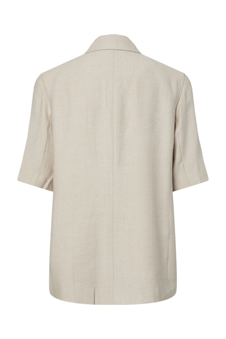 Pieces - Pcgerry 2/4 Sleeve Blazer - 4988621 Silver Lining