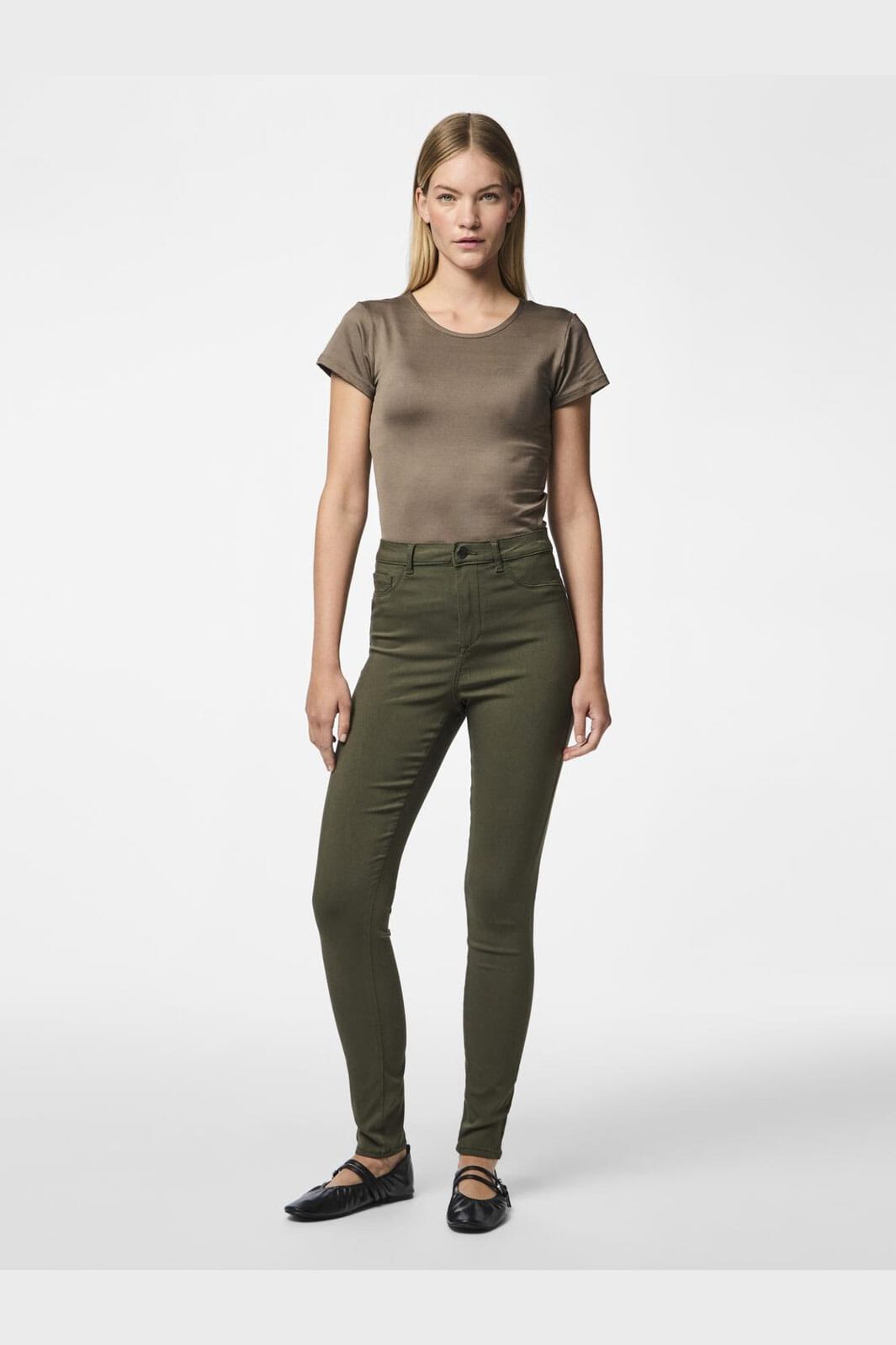 Pieces - Pchighskin Wear Jeggings - 4530982 Forest Night