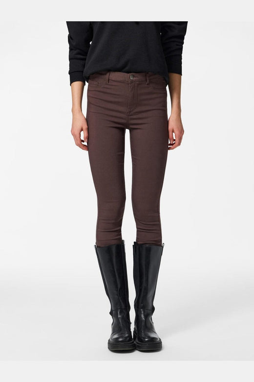 Pieces - Pchighskin Wear Jeggings - 5045710 Hot Fudge
