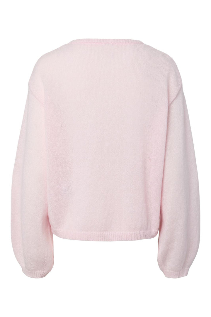 Pieces - Pcida Ls O-Neck Knit - 4805046 Pink-A-Boo