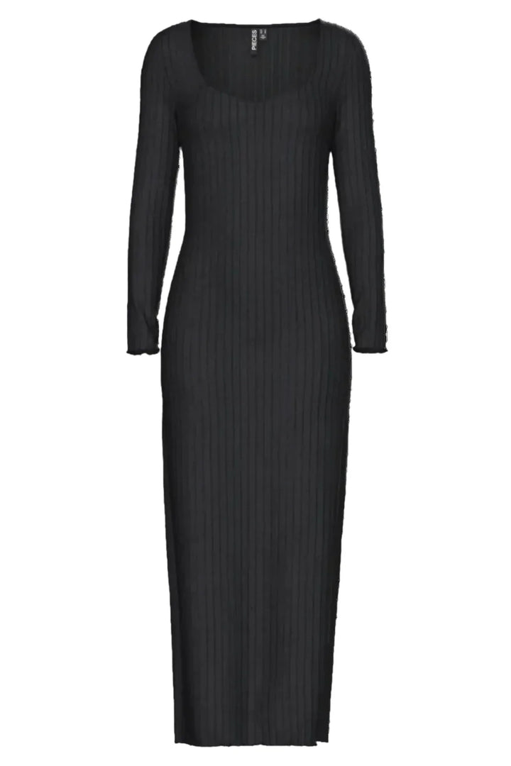 Pieces - Pciris Ls Ankle Dress - 4655874 Black Kjoler 