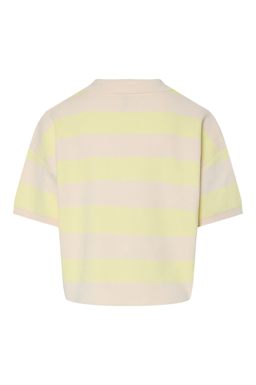 Pieces - Pcjassy Ss Short Polo Knit Fsy - 4884099 French Vanilla Coconut Milk