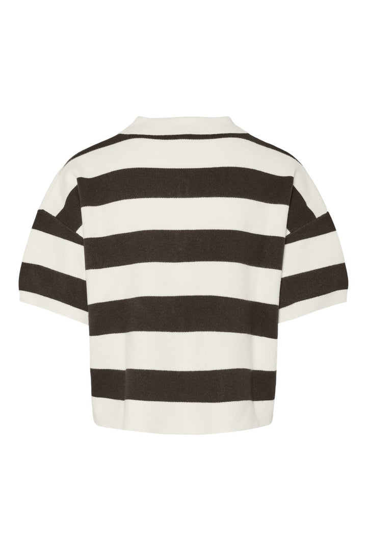 Pieces - Pcjassy Ss Short Polo Knit Fsy - 4884100 Delicioso Coconut Milk