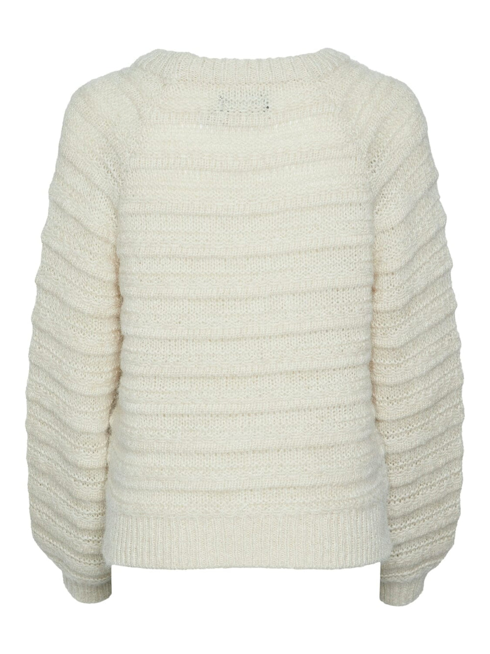 Pieces - Pcjayda Ls O-Neck Knit - 4542448 Birch Strikbluser 