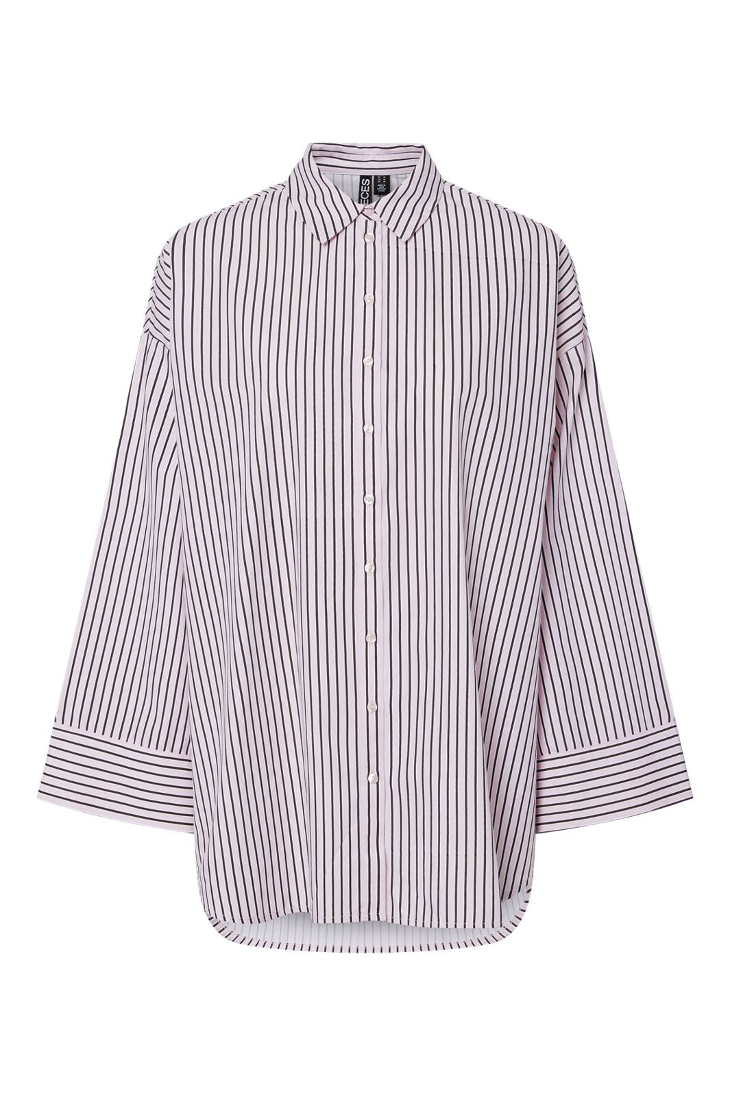 Forhåndsbestilling - Pieces - Pcjenna Ls Long Shirt - 4945039 Pink Tulle Delicioso And Bright White