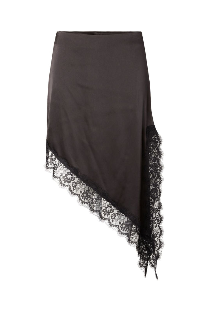 Pieces - Pcjessa Asymmetric Lace Ankle Skirt - 5205157 Black