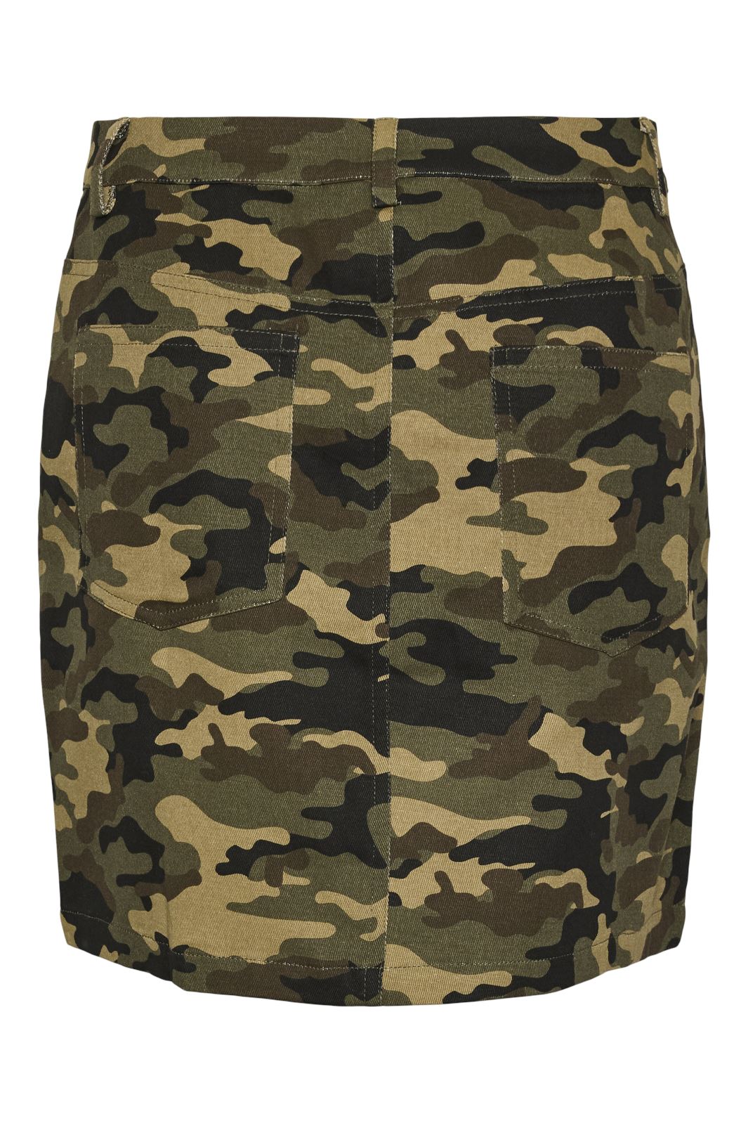 Pieces - Pcjessica Short Skirt Jit - 4640875 Burnt Olive Camouflage Print