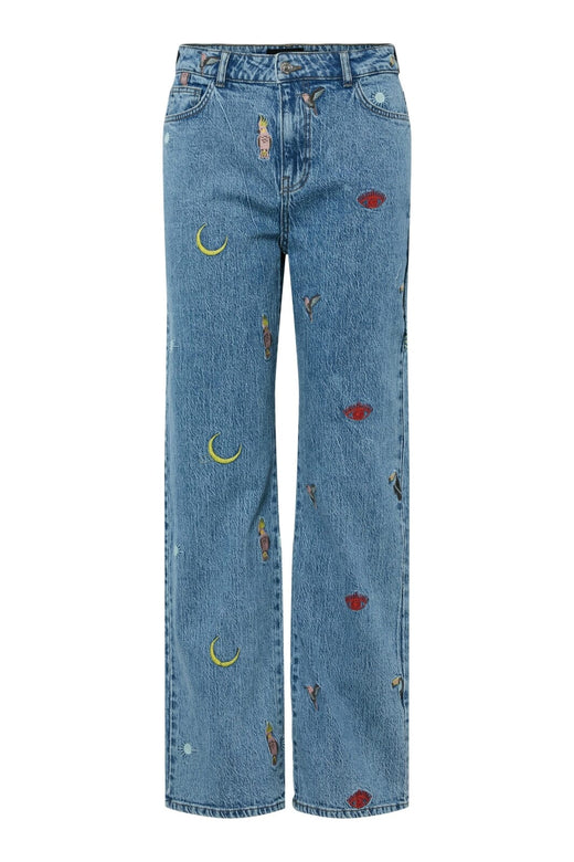 Pieces - Pcjidi Straight Jeans Mpa - 4817512 Medium Blue Denim Jeans 