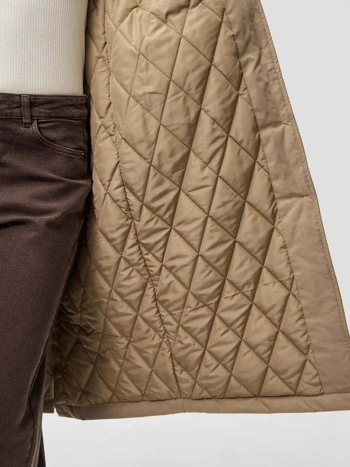 Pieces - Pcjorma Long Corduroy Jacket - 4789178 Greige Hot Fudge Frakker 