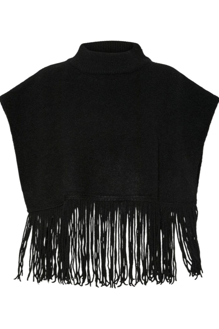 Pieces - Pcjulle Poncho - 4835308 Black Ponchoer 