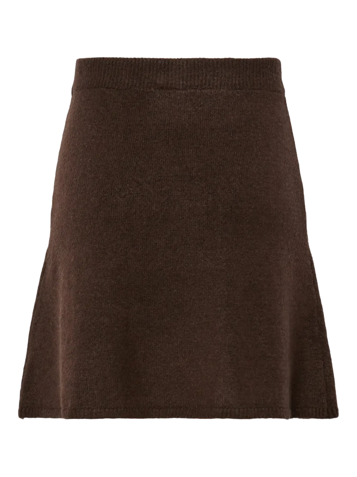 Pieces - Pcjunna Short Knit Skirt - 4819439 Hot Fudge Melange Nederdele 