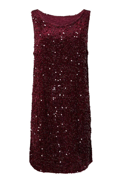 Pieces - Pckam Sl Tank Rev. Mini Dress - 4859169 Tawny Port Tawney Port Sequins Kjoler 