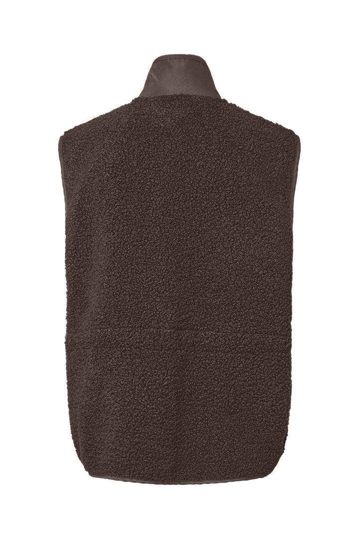Pieces - Pckatty High Neck Vest - 5196985 Hot Fudge
