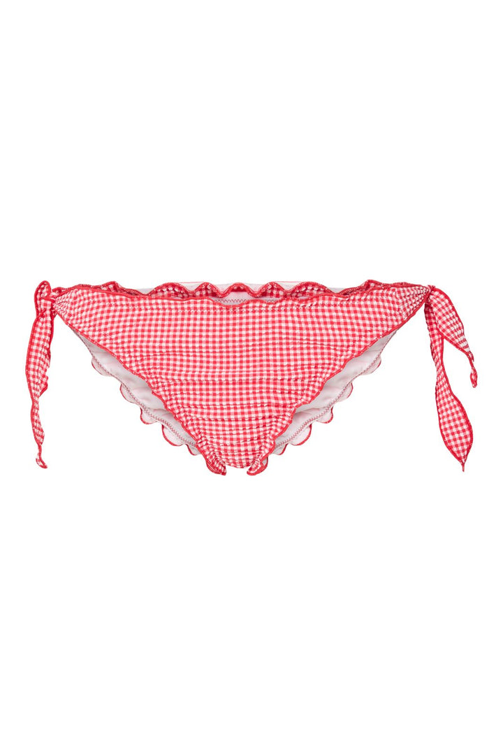 Pieces - Pckia Frill Tie Edge Bikini Brief - 4929177 Lychee Snow White Check