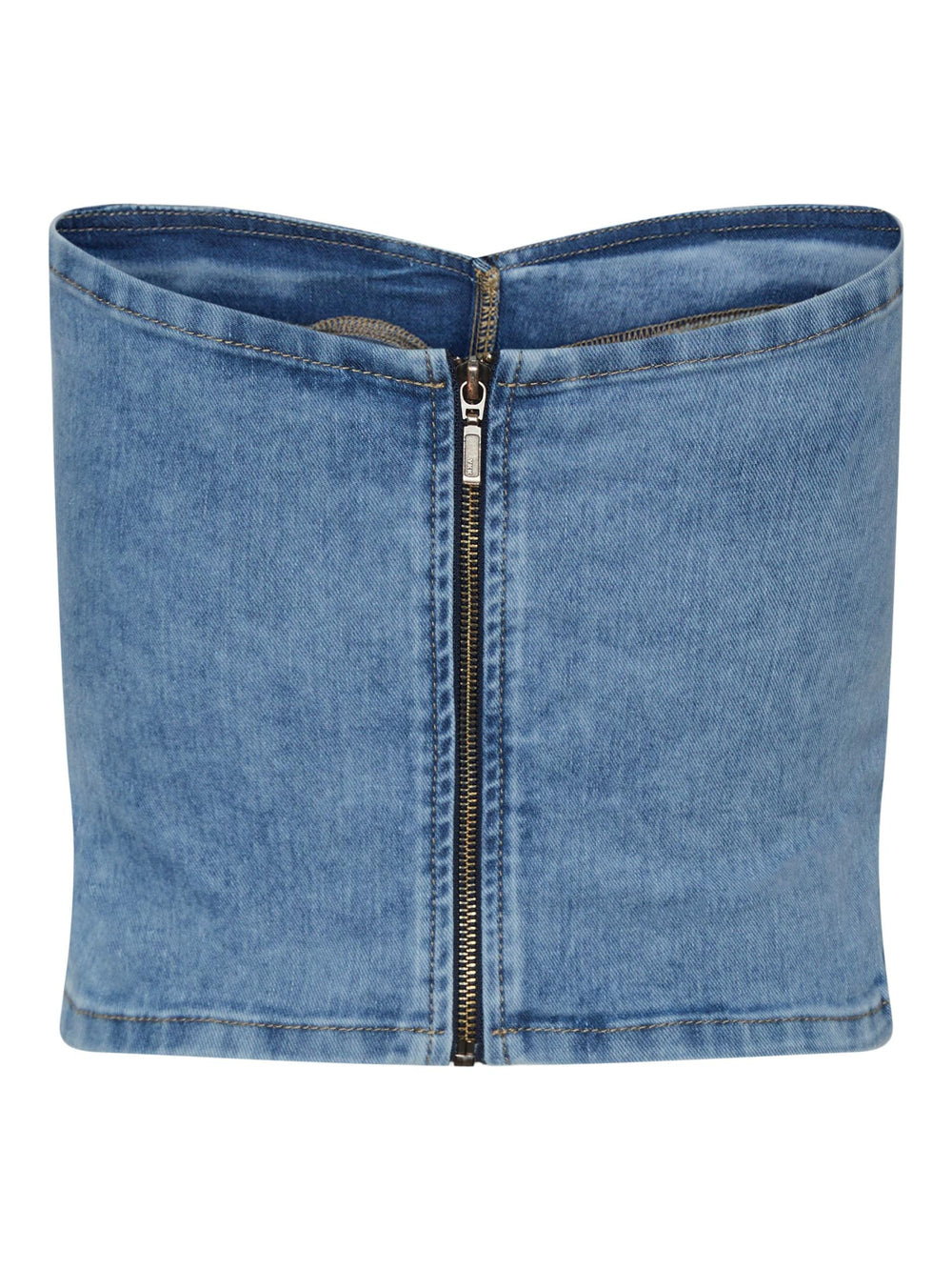Pieces - Pckiggy Corset - Light Blue Denim Toppe 