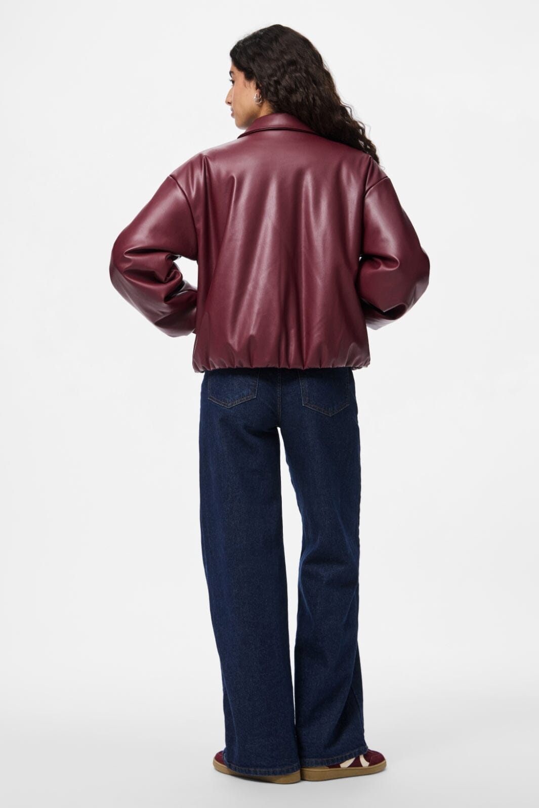 Pieces - Pclara Padded Coated Bomber Jacket - 4948870 Tawny Port Jakker 