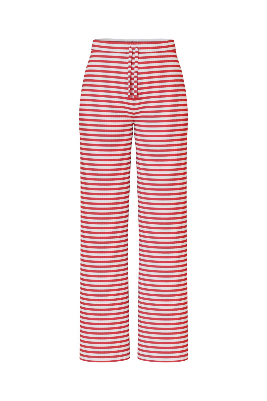 Pieces - Pclaya Wide Pants - 4700193 Bright White High Risk Red
