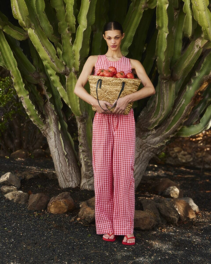 Pieces - Pcliliane Wide Pants - 4953081 Ballerina Red Bukser 
