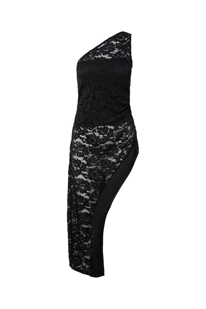 Pieces - Pclola Asymmetric Lace Top - 5225590 Black