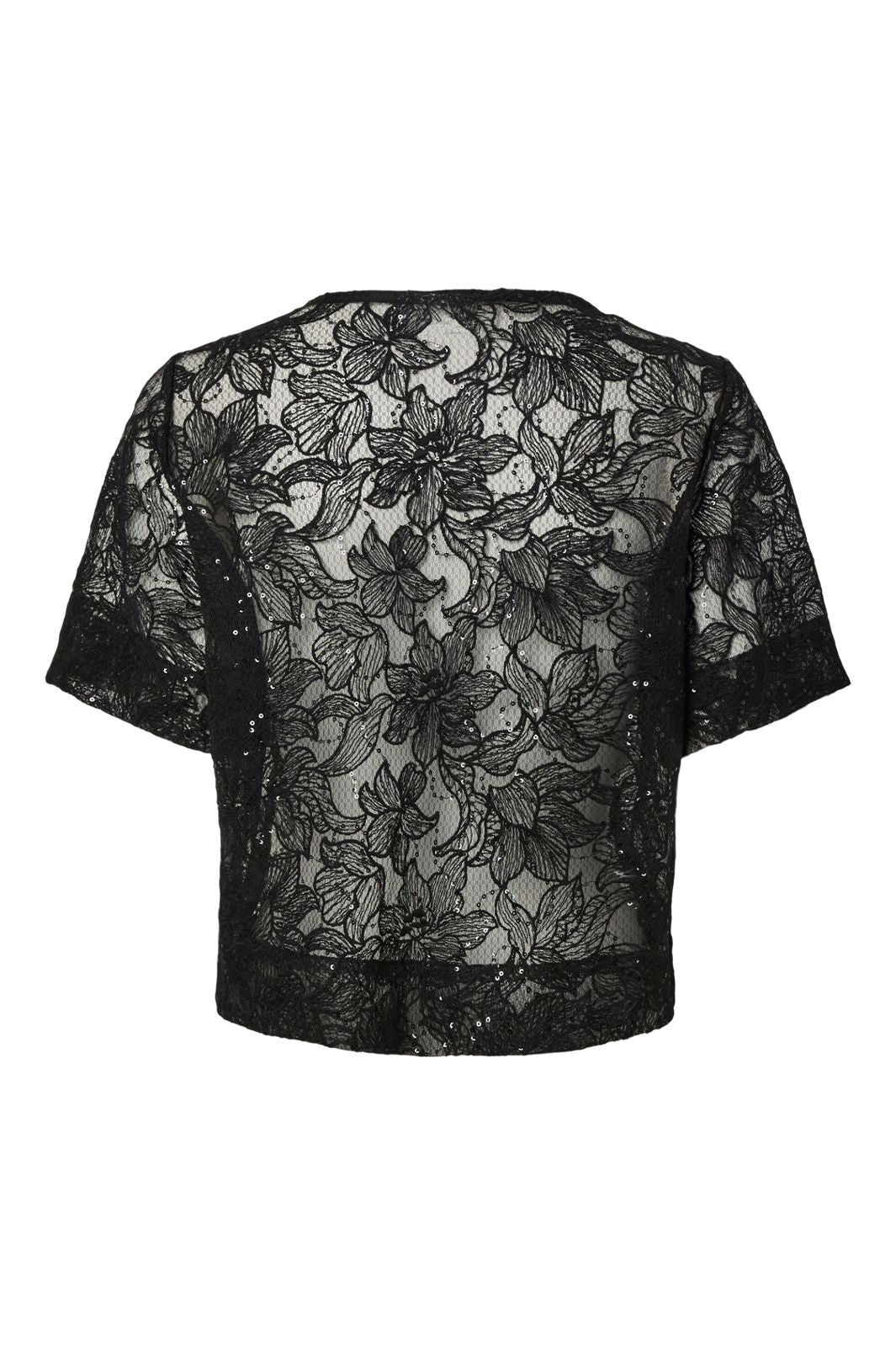 Pieces - Pclouise 2/4 V-Neck Tie Top - 5042915 Black