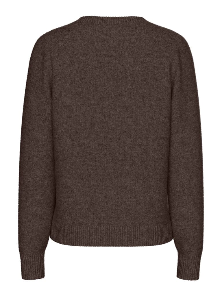 Pieces - Pcmalou Ls Knit Cardigan - 4864700 Hot Fudge Melange Cardigans 